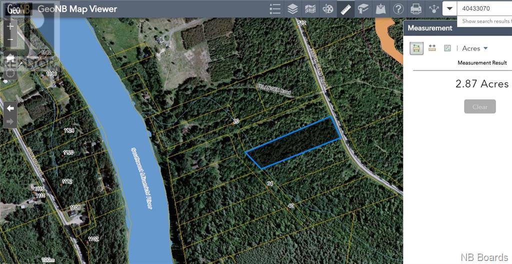 LOT South Cains River Road located in Blackville, New Brunswick